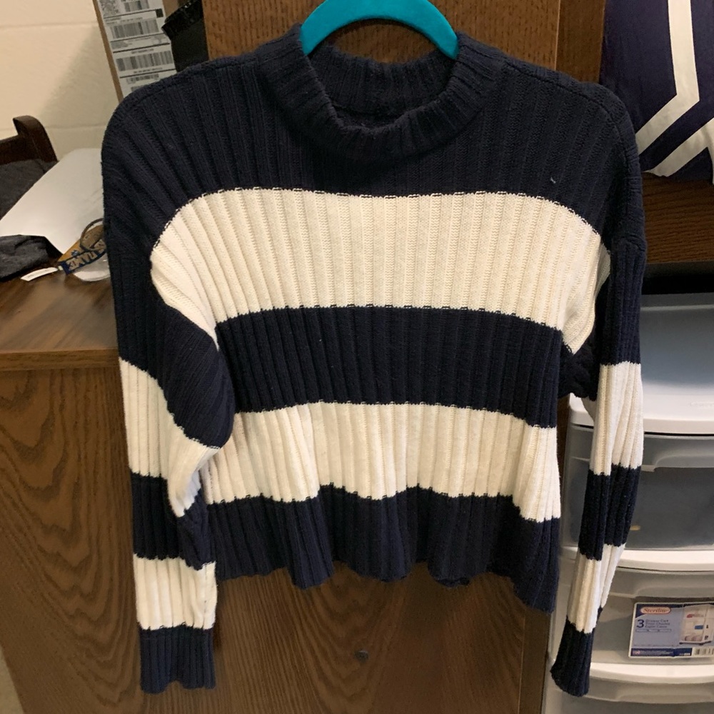 American Eagle Rugby Stripe Rib Pullover - Picture 4 of 5